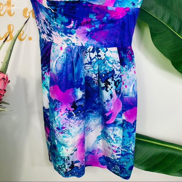 Amanda Uprichard Print Silk Watercolor Mini Dress XS - Picture 6 of 16